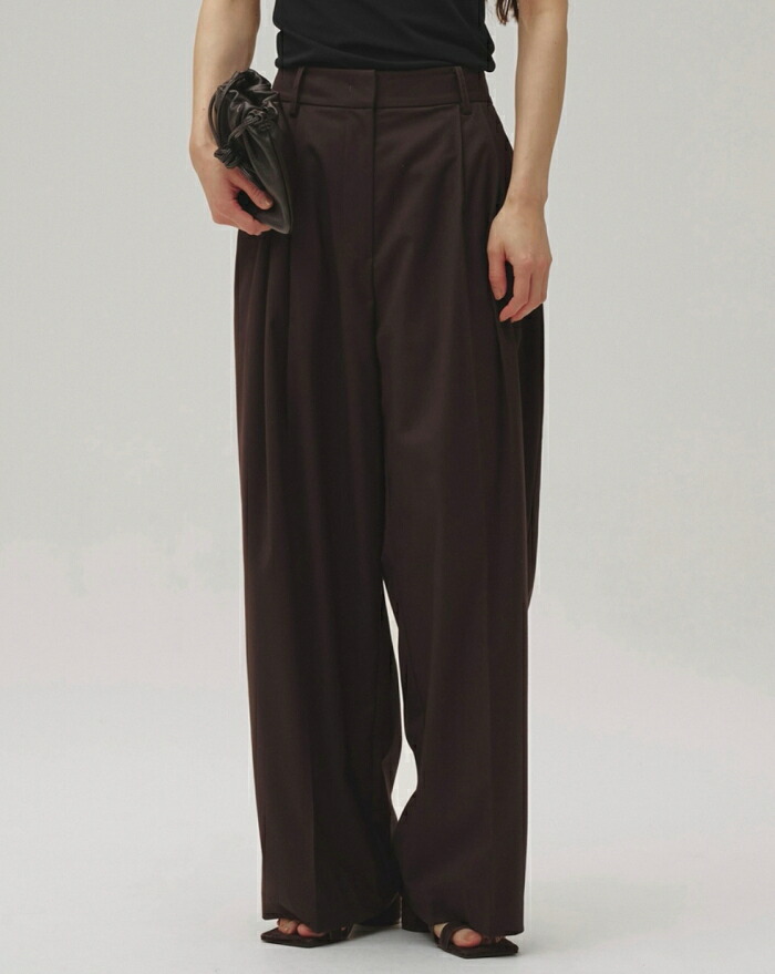【先行予約】TODAYFUL 正規商品 パンツ トゥデイフル ライト ウェイト タック トラウザーズ Lightweight Tuck Trousers ダークブラウン D.BROWN 正規取り扱い店 2026秋冬新作