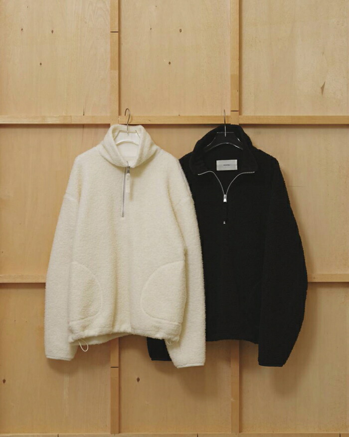 【此れから取って置く】 TODAYFUL 定め事商いもの トップス トゥデイフル ナッピング ハーフジップ 上衣 Napping Halfzip Blouson 黒いこと/エクリュ BLACK/ECRU 2色詳しく述べる 定め事取りまわし店 2026秋冬新作
