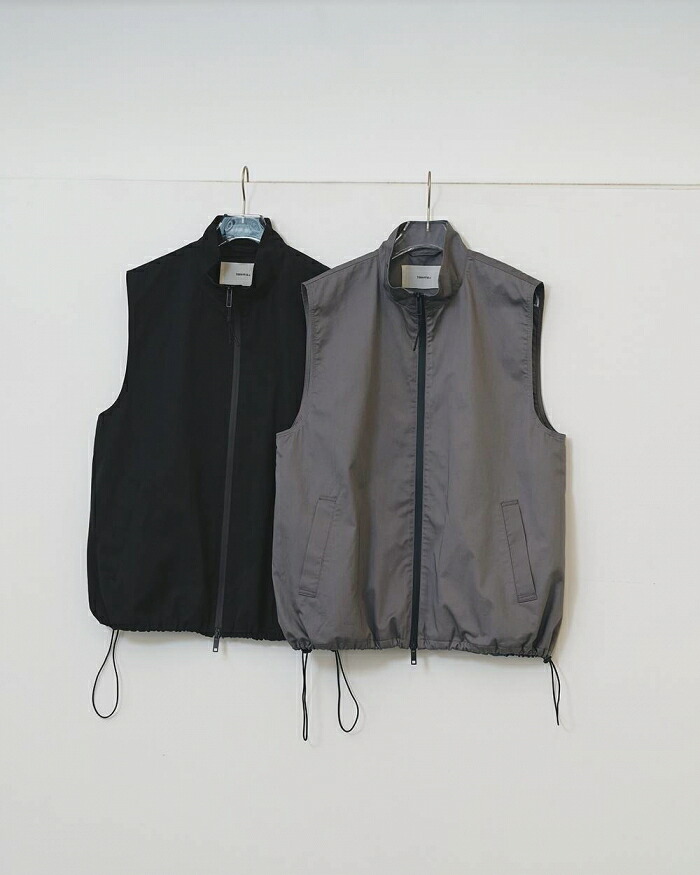 TODAYFUL 【ヘアアクセ プレゼント】正規商品 ベスト トゥデイフル スタンドカラー ジップ ベスト Standcollar Zip Vest ライトグレー/ブラック L.Gray/Black 2色展開 正規取り扱い店 2026秋冬新作｜Shafter