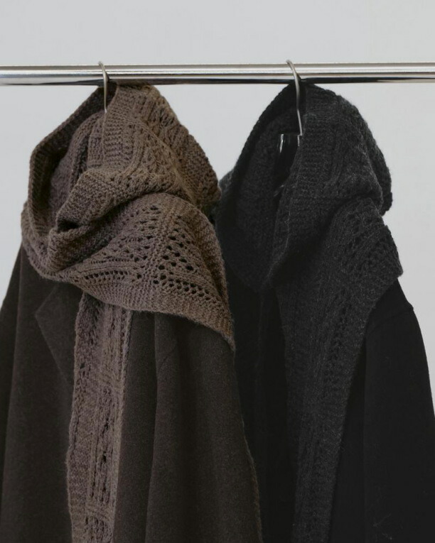 【先行予約】 TODAYFUL 正規商品 マフラー トゥデイフル ケーブル フーディー マフラー Cable Hoodie Muffler チャコールグレー/モカ C.GRAY/MOCHA 2色展開 正規取り扱い店 2026秋冬新作|Shafter