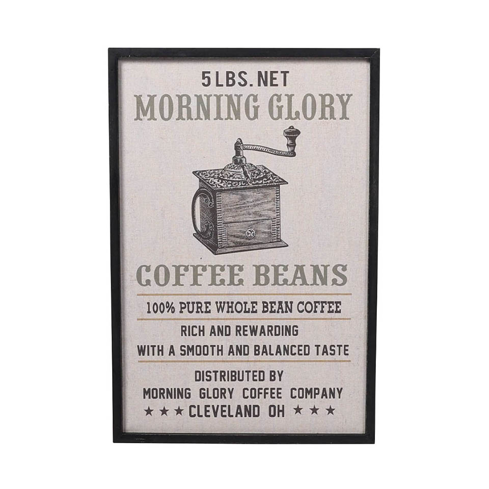 【CANVAS ART】COFFEE BEANS アートフレーム 額 天然木 レトロ アンティーク ビンテージ調 アメリカン モダン クラシカル ナチュラル オフィス リビング 玄関 エントランス 店舗ディスプレイ カフェ 英語 コーヒー豆 ブラック 絵 ポスター風 60cm×40cm ダルトン DULTON