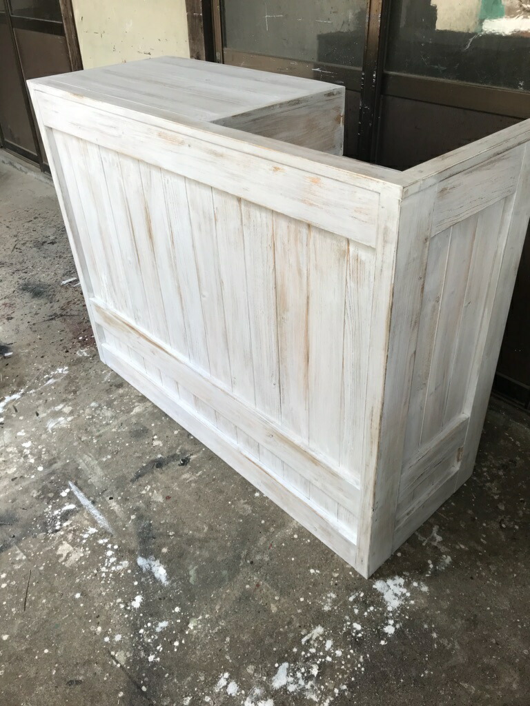 楽天市場】受注制作☆ホワイトシャビー【コの字型レジ用凹み付