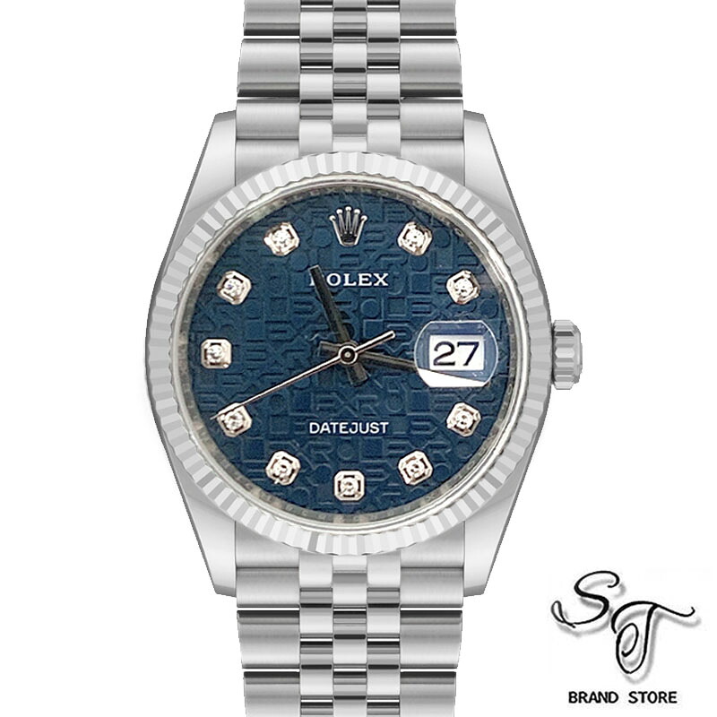 ■ロレックス■ROLEX126234G/自動巻き/デイトジャスト 36K18WG/SS/メンズ時計/ブルーコンピューター文字盤/ジュビリーブレス 【中古A】｜ブランドストアーST 782,250円