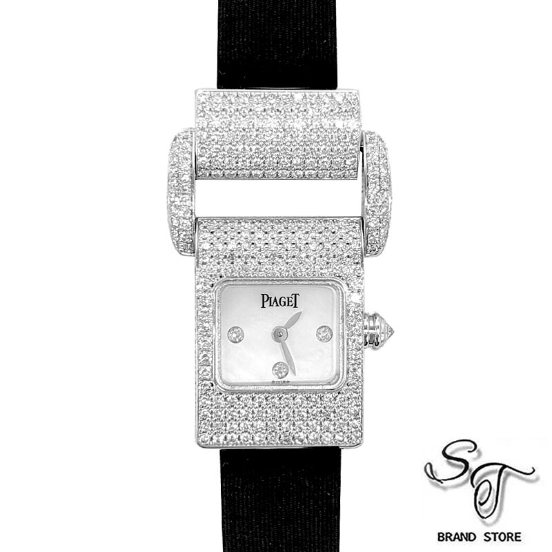 ■PIAGET■ピアジェミスプロトコール 5225 パヴェダイヤ ホワイトゴールド マザーオブパール文字盤【中古A】｜ブランドストアーST 418,500円