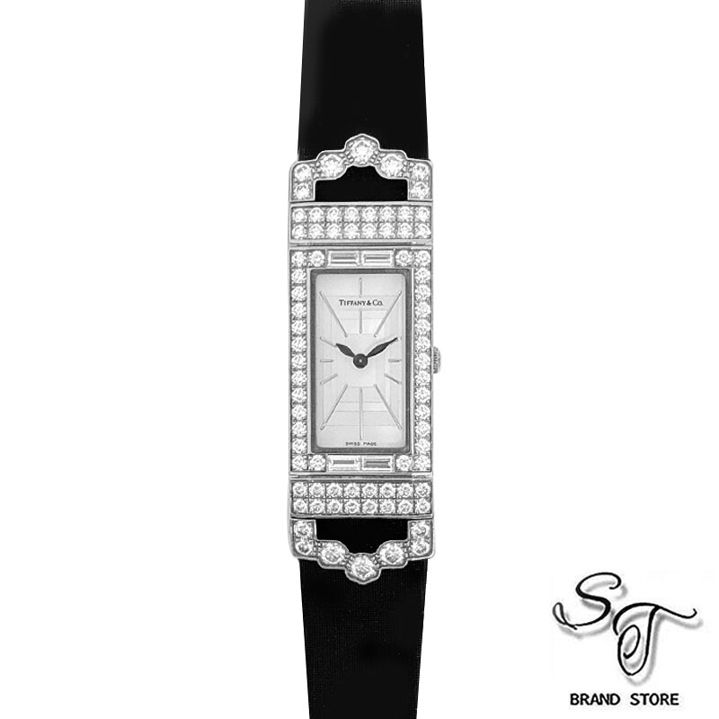 ■ティファニー■TIFFANY&Co. ティファニー アールデコ 2-ハンド ダイヤ クォーツ K18WG 35917888 ホワイトシェル シルバー文字盤【中古A】 1,680,000円