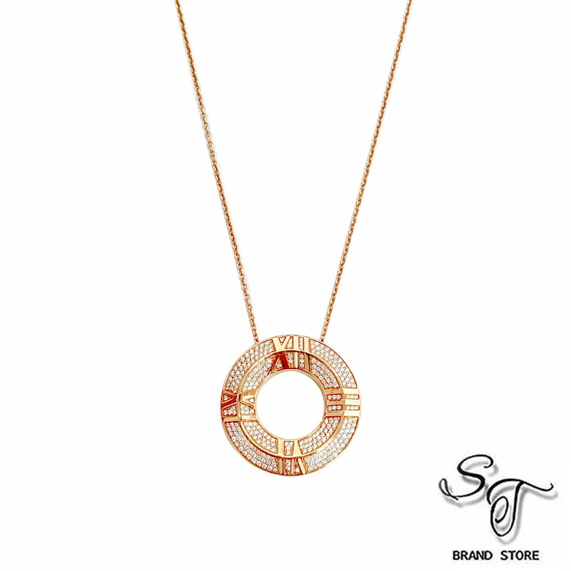 ■ティファニー■TIFFANY&Co. ティファニー/ネックレス/アトラス X クローズド サークル パヴェ ダイヤモンド/D0.57/750/17.5g【中古A】