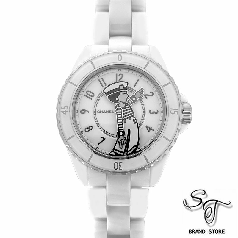 ■シャネル■ CHANEL 御姉さん J12 ラ パウザ H7481 白いこと文字記号盤 自動小銃一巻き 【中古A】