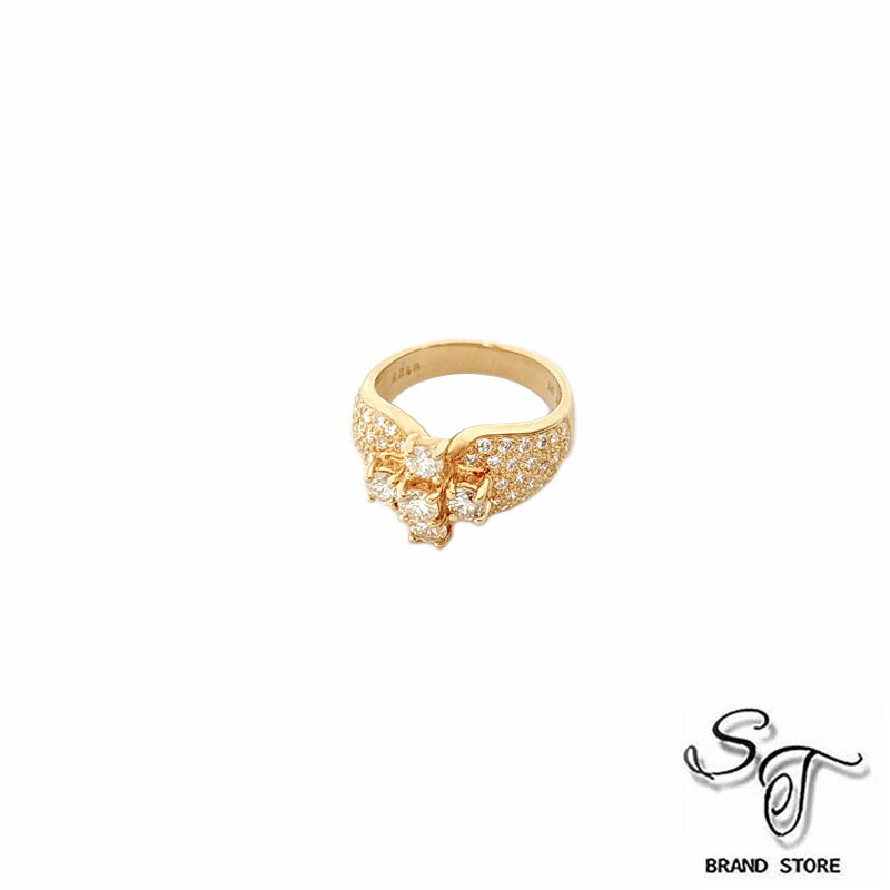 ■ポンテヴェキオ■Ponte Vecchio ダイヤモンド レディース リング K18YG /#51/6.9g/ダイヤ 1.27ct【中古A】
