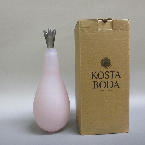 ★コスタボダ/KOSTA BODA　グンネル・サーリン/Gunnel Sahlin ナチュラリス ボトル花瓶 ピンク 新入荷【中古】｜世界の洋食器 Antique シャノン