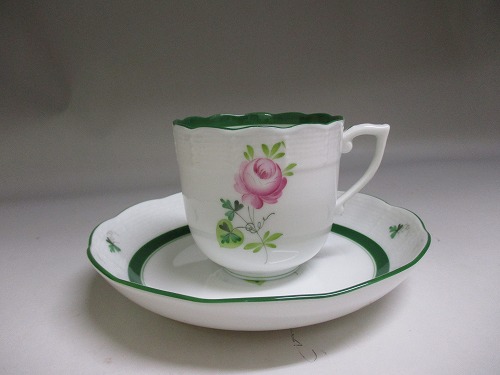 A★ヘレンド/Herend ウィーンのバラ コーヒーカップ&ソーサー ハンガリー 新入荷【中古】|世界の洋食器 Antique シャノン