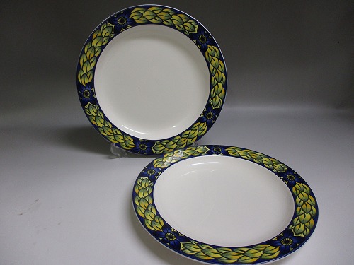 ★ロイヤルコペンハーゲン/Royal Copenhagen ブルーフェザン/Blue Pheasant φ21.5　プレート ２枚セット 新入荷【中古】