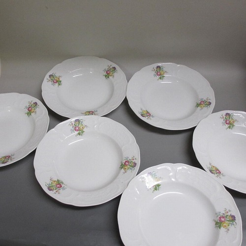★ローゼンタール/Rosenthal 古典派音楽サクラ色/Classic Rose 深皿/吸いもの/パスタ皿 6枚仕掛ける 新入荷【中古】