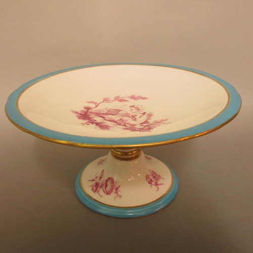★滅多に無いアンティーク ミン米トン/MINTON  手書きキューピッド コンポート 1868年頃  新入荷【中古】