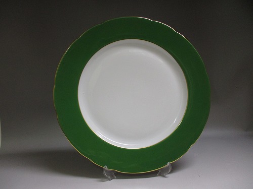 ★ロワイヤルリモージュ/Royal Limojes サービングプレート グリーン φ29.5 新入荷【中古】｜世界の洋食器 Antique シャノン