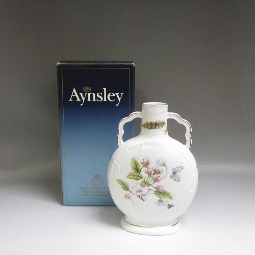 ★Aynsley/エインズレイ Natures Delight フラワーベース 飾り壺 一輪挿し 昆虫/花/羽 箱付 新入荷【中古】