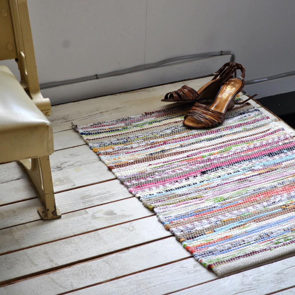 417 【送料無料】 インド手織緞通 玄関マット インド ギャベ 50×83 417