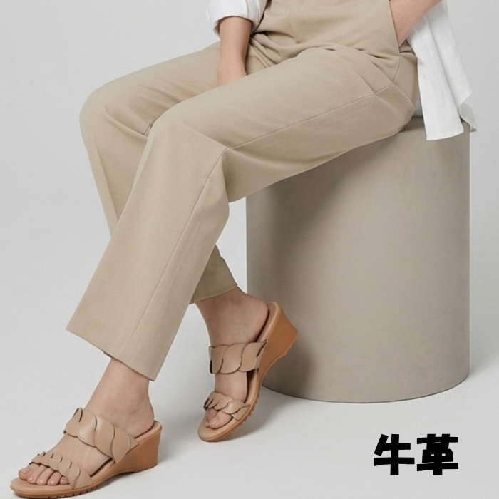 ウエッジサンダル なめし革サンダル  同盟罷業一回り サンダル レディース サンダル  レディースシューズ
