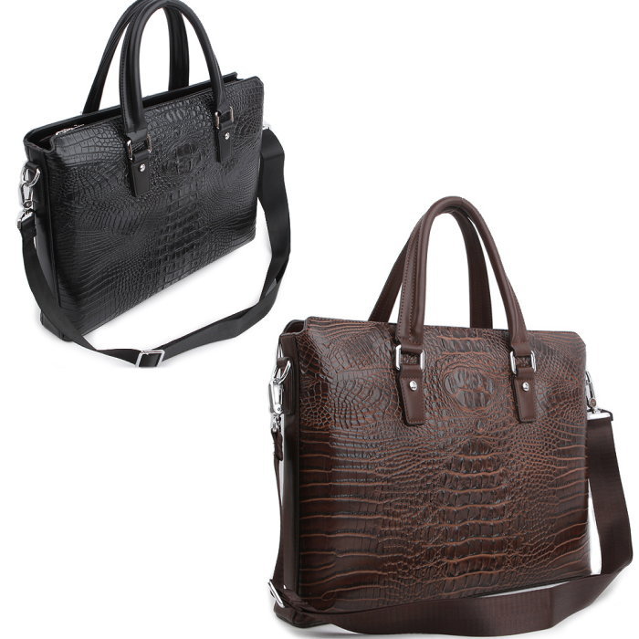 楽天市場 クロコ型押し2wayショルダーバッグ 全1色 Bag メンズ 男性用 メンズbag ショルダーバッグ 鞄 手持ち鞄 ボストンバッグ クロコ型押し 最新トレンド靴 Share