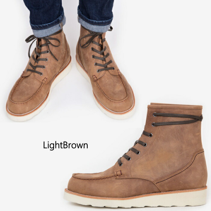 レザーカジュアルブーツ 全3色 ハンドメイドブーツ メンズブーツ