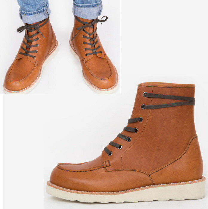 レザーカジュアルブーツ 全3色 ハンドメイドブーツ メンズブーツ