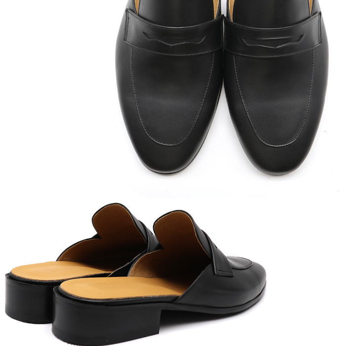 レザーローファーサンダル オーダーシューズ ローファーサンダル ローファー