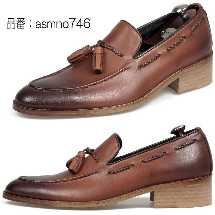 レザーローファー メンズレザータッセルローファー