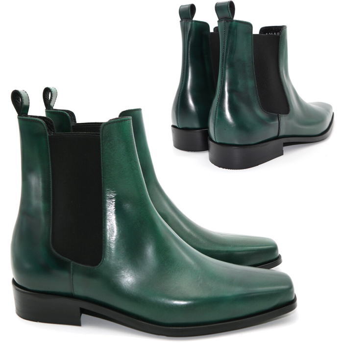 レザーブーツ サイドゴアブーツ メンズブーツ ハンドメイドブーツ