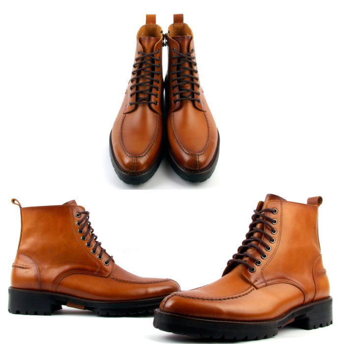 レザーレースアップブーツ ハンドメイドブーツ メンズブーツ ブーツ