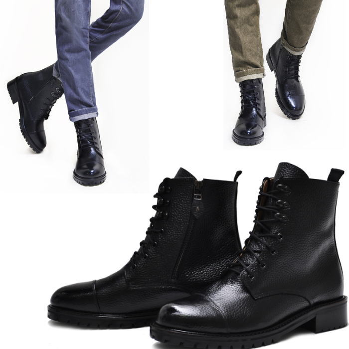 レースアップレザーブーツ 本革ブーツ メンズブーツ オーダーシューズ 円高還元