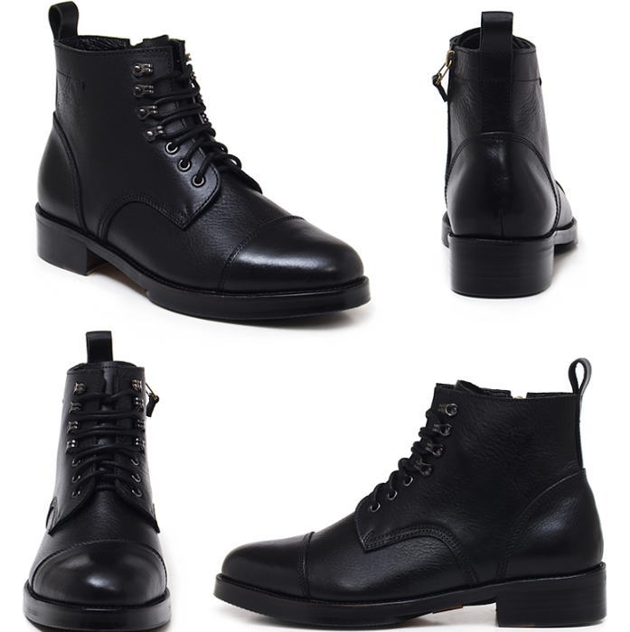 レースアップレザーブーツ 本革ブーツ