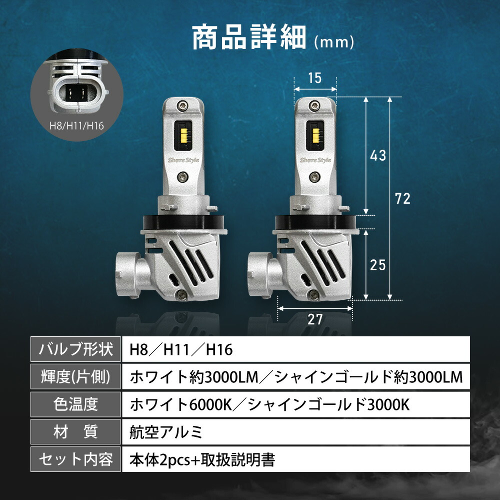 100%正規品 セレナ C26静音ファン付きLEDフォグランプ SZフォグ H8 H11 H16 対応 フォグ LED 高輝度 明るい 静音 led  ライト ランプ LEDライト シャインゴールド イエロー ホワイト LEDフォグ コーナーリングランプ 車用 カー用品 汎用 車検対応  www.okayama-keiei.jp