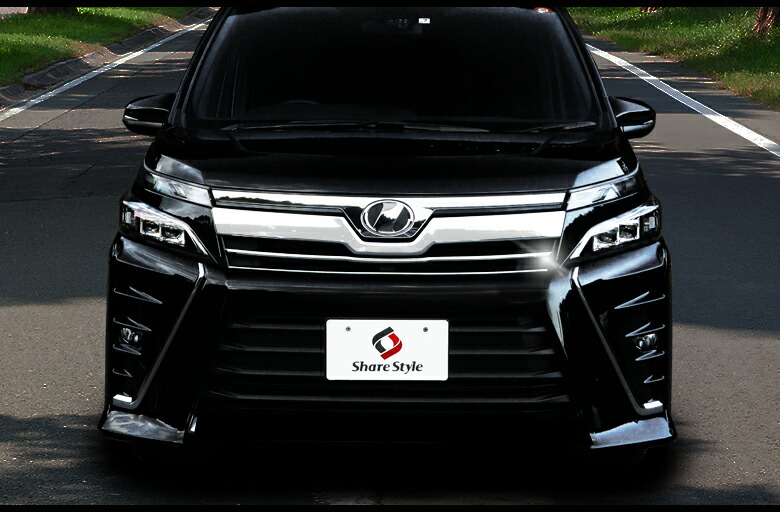 メッキパーツ2点セットフロントトリムガーニッシュとスピンドヴォクシー80後期専用