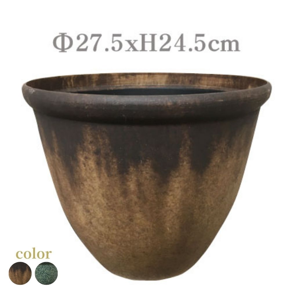 楽天市場】アンティーク風 プラスチック鉢 深丸26型アヤメ【プランター