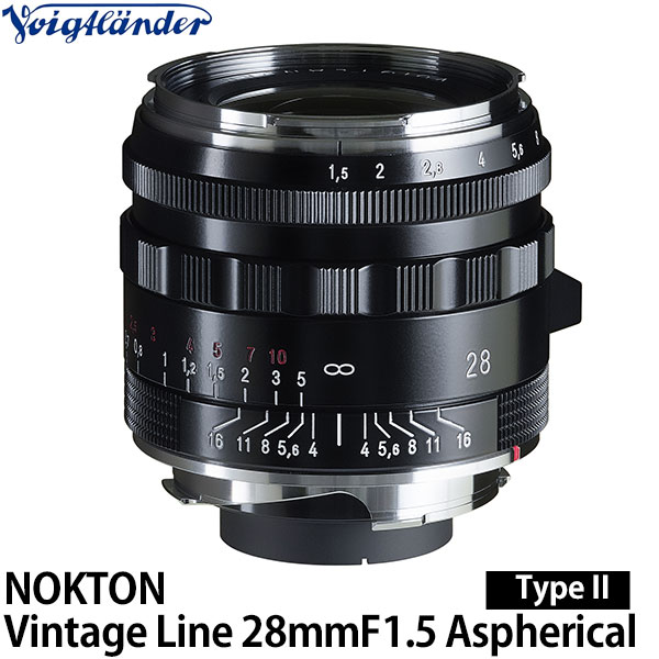 コシナ フォクトレンダー NOKTON Vintage Line 28mmF1.5 Aspherical VM Type II ブラックペイント 【送料無料】｜写真屋さんドットコム