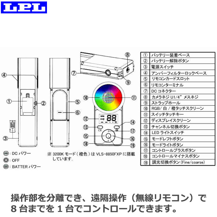 LPL L26116 LEDスティックライトプロ VLS-8950FXP 撮影照明 [RGB