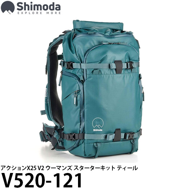 【送料無料】 エツミ V520-121 シモダ アクションX25 V2 ウーマンズ スターターキット ティール [カメラバッグ/バックパック/小型ミラーレス コアユニット同梱/Shimoda]
