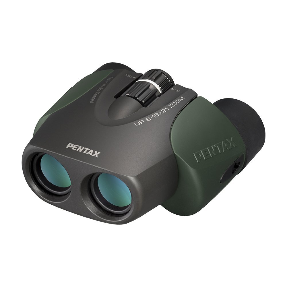ペンタックス 双眼鏡 UP 8-16x21 ZOOM GR グリーン [ケース・ストラップ付/Uシリーズ/UP8-16&times;21ZOOM GR/8倍～16倍/ズーム機能付き/小型/軽量/PENTAX/RICOH/リコー] 【送料無料】｜写真屋さんドットコム