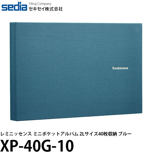 309円 【WEB限定】 セキセイ XP-40G-10 レミニッセンス ミニポケットアルバム 2Lサイズ40枚収納 ブルー アルバム用 ポケットアルバム  写真用 SEKISEI