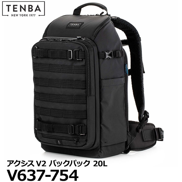 【送料無料】 TENBA V637-754 アクシスV2 バックパック 20L ブラック [カメラバッグ リュック レインカバー付 テンバ axisV2 国内正規品]