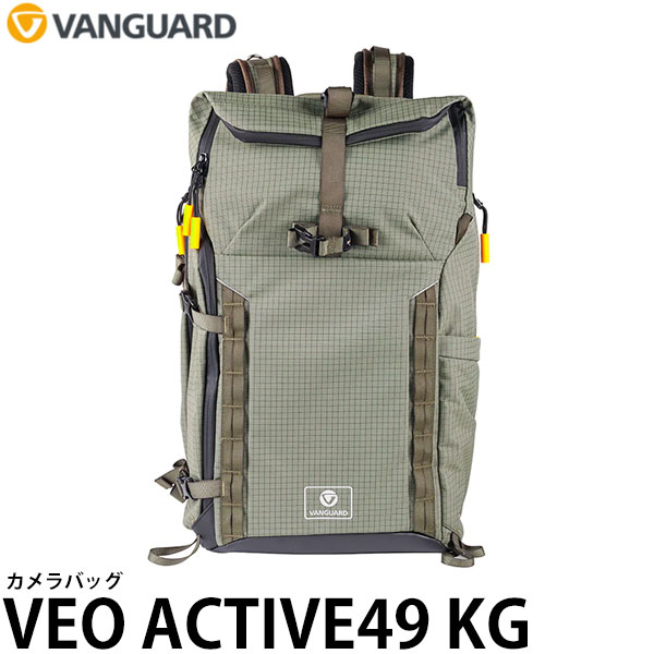 【送料無料】 バンガード VANGUARD VEO ACTIVE49 KG カメラバッグ カーキグリーン [バックパック/リアオープン/一眼レフカメラ/防水設計/レインカバー付/国内正規品]