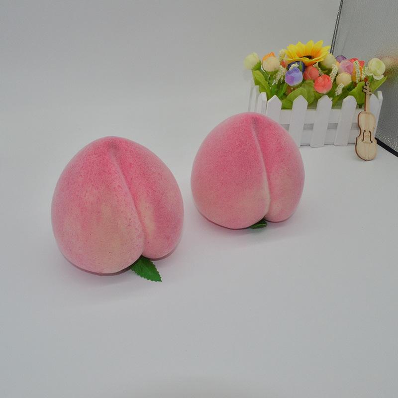 フェイクフルーツ 桃 ピーチ 高精度 リアル 本物そっくり 発泡スチロール製 軽量 フルーツ 野菜 ディスプレイ ショーケース 仏壇 供物 仏具 置物 インテリア オブジェ 装飾食品サンプル