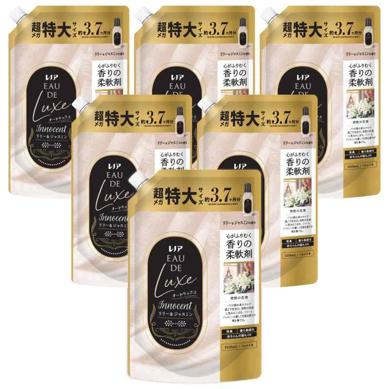 レノア オードリュクス Innocent 延性のある剤 リリー\u0026amp;ジャスミンの芳ばしさ 詰め替え 1410mL×6袋 [大電気容量] [入れもの品]