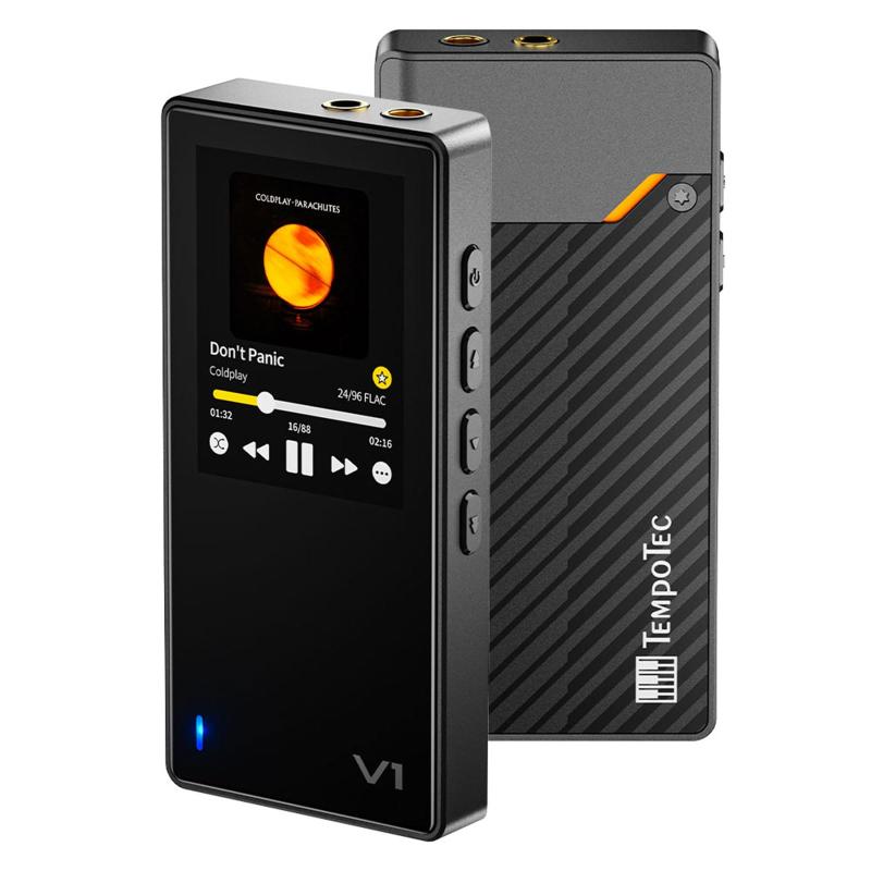 Variations V1 ポータブルHiFi音楽プレーヤー、双方向Bluetooth 5.1搭載デジタルオーディオプレーヤー。4.4mm＆3.5mmヘッドフォン端子+黒い背部クリップ