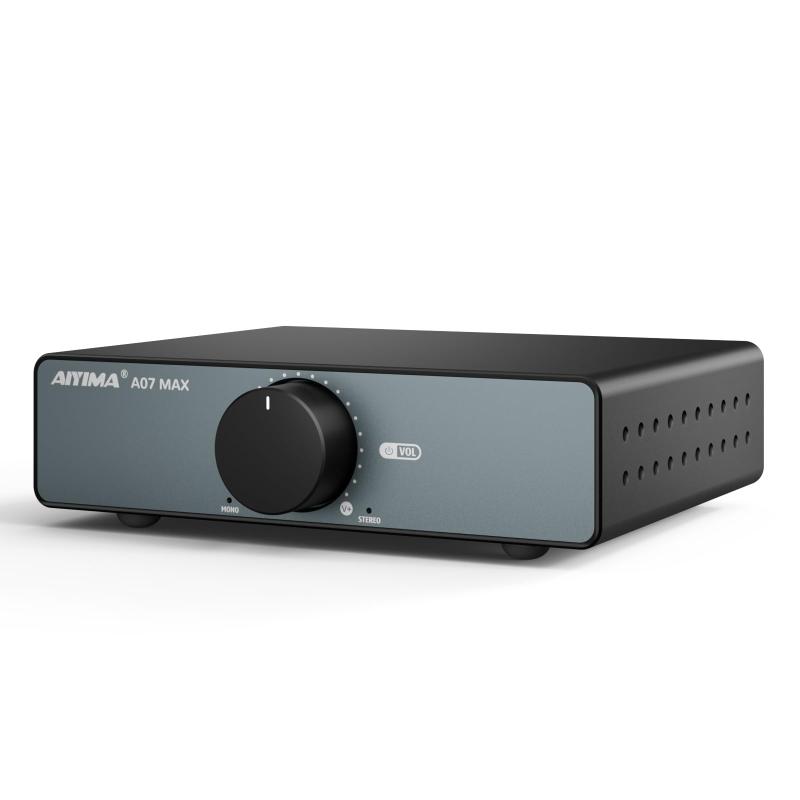 A07 MAX HIFI パワーアンプ 2チャンネルホームオーディオ TPA3255 クラスD 300W x2 アンプ ブリッジド・モノアンプ 600W,3.5mmライン出力 統合デスク デジタルアンプ 家庭用オーディオ パッ|シャッター小町