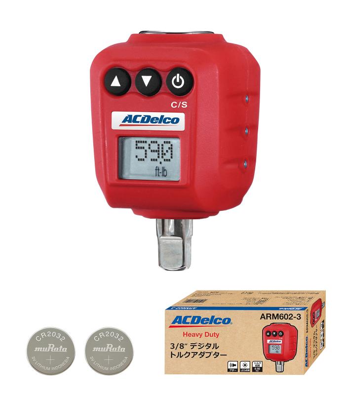3/8" (9.53mm) デジタルトルクアダプター 測定範囲8-80Nm 高精度 ブザー&LED警告灯内蔵 ISO6789 校正証明書付属 自動車エンジン修理 トルク値校正（付属）ARM602-3