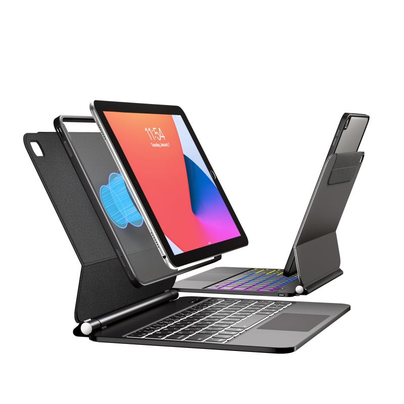マジックキーボード JIS日本語配列 iPad A16 第10世代/第11世代 キーボード付きカバー,トラックパッド フローティングカンチレバースタンド レインボーバックライト マルチアングルビ｜シャッター小町