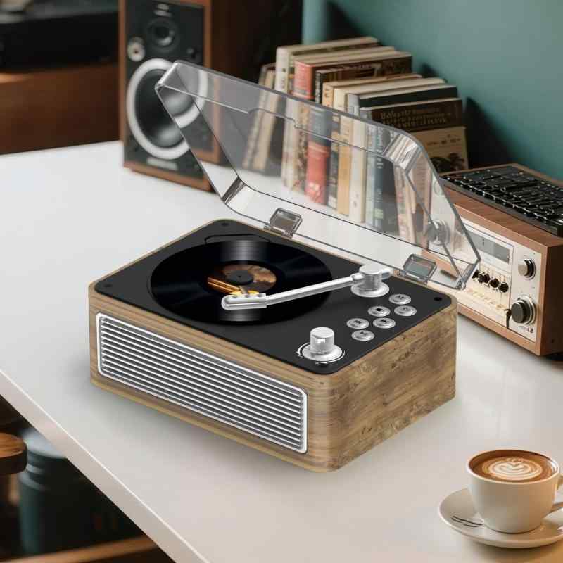 CD楽器演奏者 レトロ Bluetooth受付＆透過率 Y-02 ライトオーク色-ブラウン