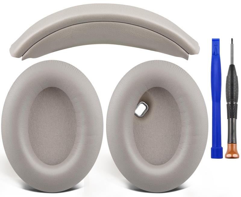 イヤーパッド + ヘッドバンド セット Sony WH-1000XM4 (WH1000XM4) Over-Ear 用 ヘッドセット 交換 キット ヘッドホン 替え パッド 劣化防止 クッション DIY ヘッドストラップパッド 修理 部品