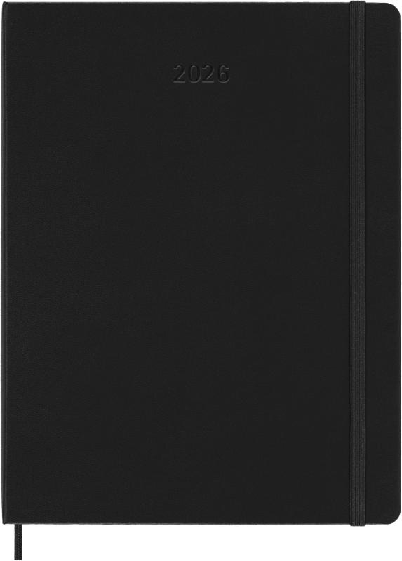モレスキン 手帳 2026年 1月始まり 12ヵ月 スマートダイアリー PRO ウィークリー ハードカバー XLサイズ (横19cm×縦25cm) ブラック SMDHB12PRO4Y26