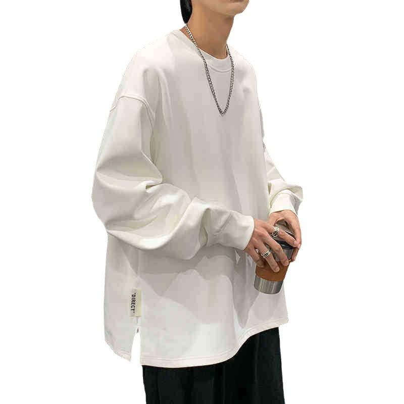 Tシャツ メンズ 長袖 春秋用 無地 ストリート系 ルーズフィット トレーナー カットソー インナー 4,512円